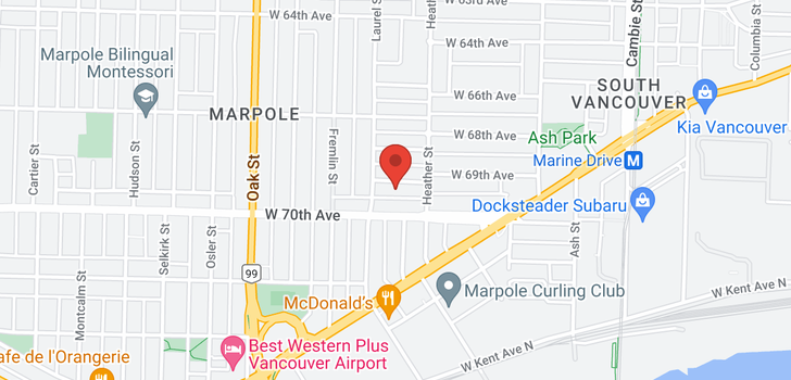 map of 834 W 69TH AVENUE
